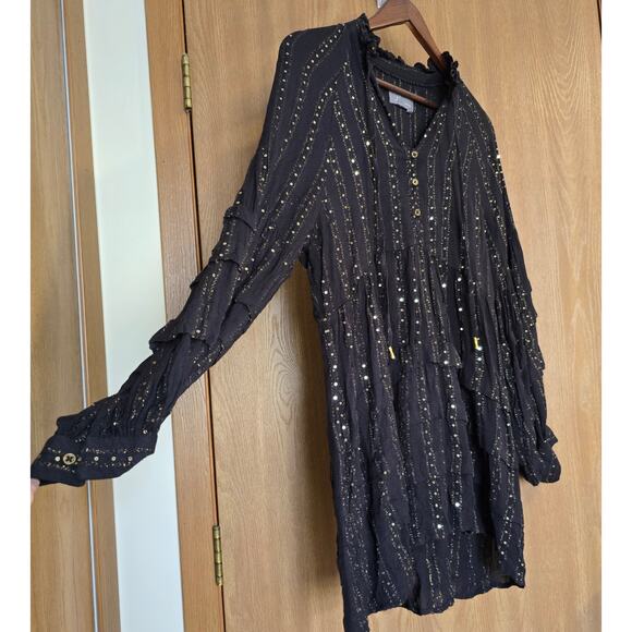 Anthropologie Quinn Sequined Tunic Blouse - Picture 4 of 12